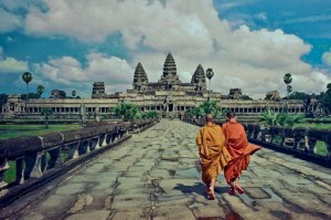 Main road to Angkor Wat