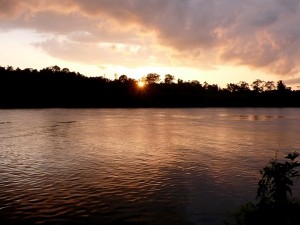  Sunset on Chi Phat’s river