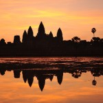 Watching the sunset in the Cambodian relic is a memorable experience for tourists