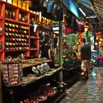 Tourists are looking for souvenirs in Angkor Night Market