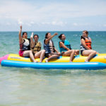 Banana boat riding is very popular, often selected by groups as a collective game